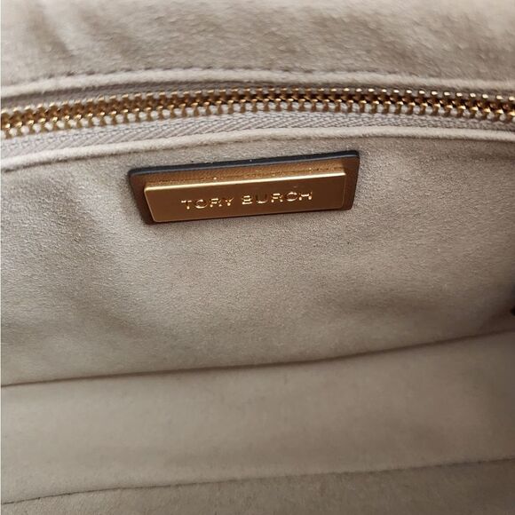 New! Tory Burch Studio Leather Shoulder Bag Crossbody in Moose - Picture 7 of 14